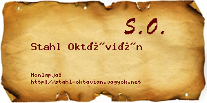 Stahl Oktávián névjegykártya